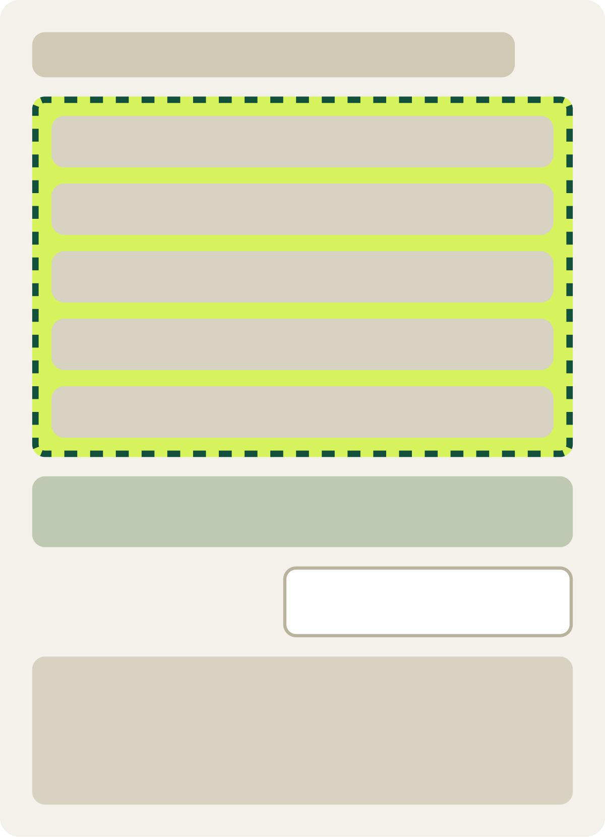 Var A: 5 options wireframe