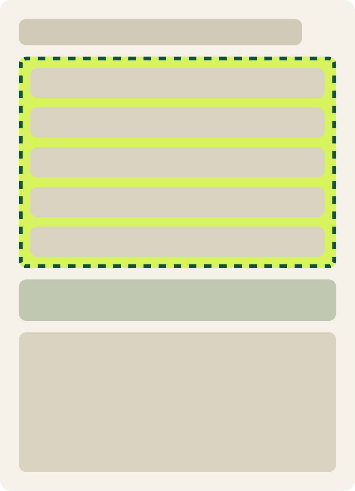 Var B: 5 options, no social proof wireframe