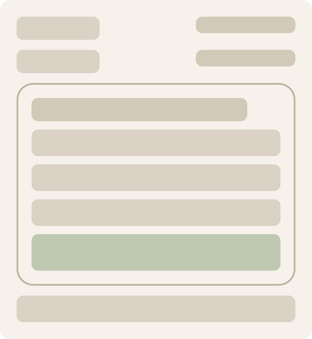 Control wireframe