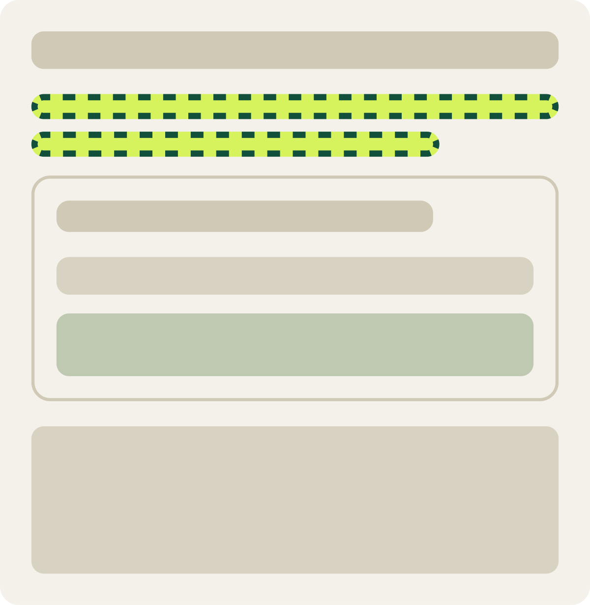 Var A: Copy moved out of cards wireframe