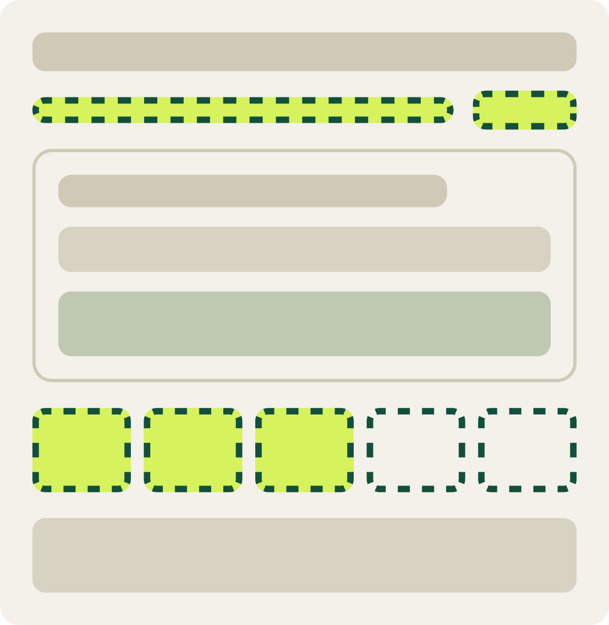 Var C: Var B minus 2 questions wireframe