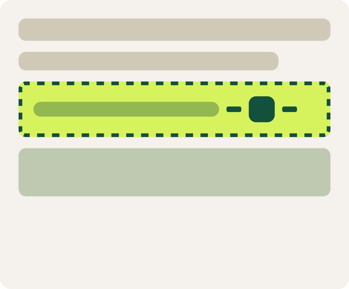 Var A: Animated slider wireframe