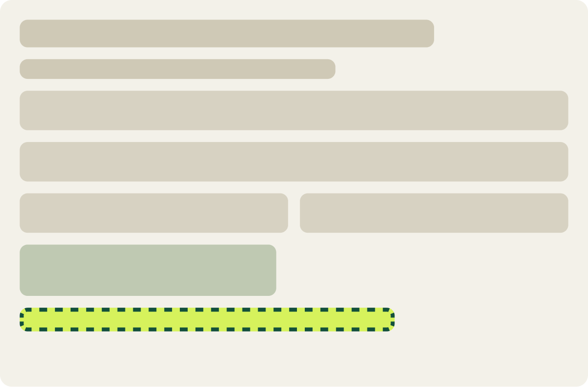 Var B: Positive claim, no logo wireframe