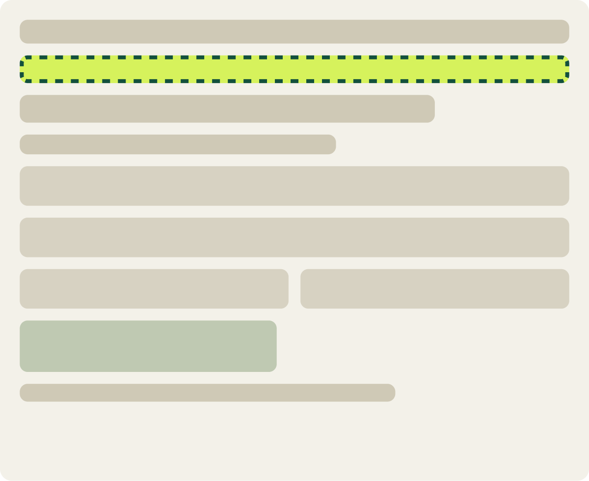 Var A: Banner update wireframe