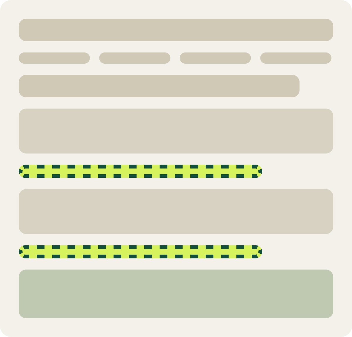 Var A: Supporting text wireframe