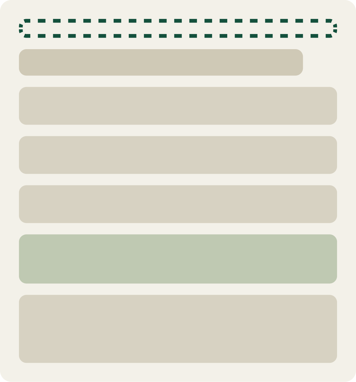 Var B: No header wireframe