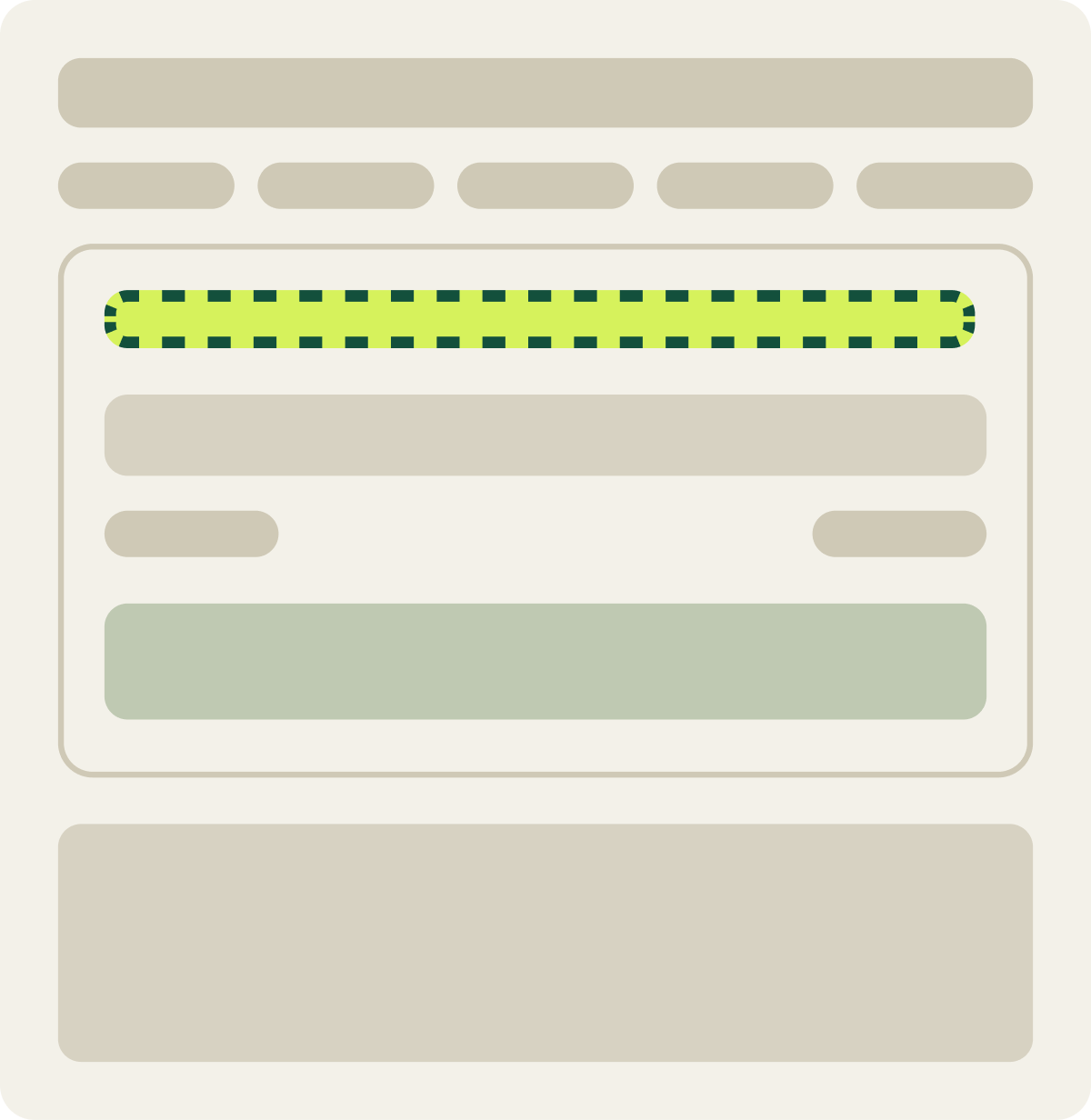 Var A: IRS wording wireframe