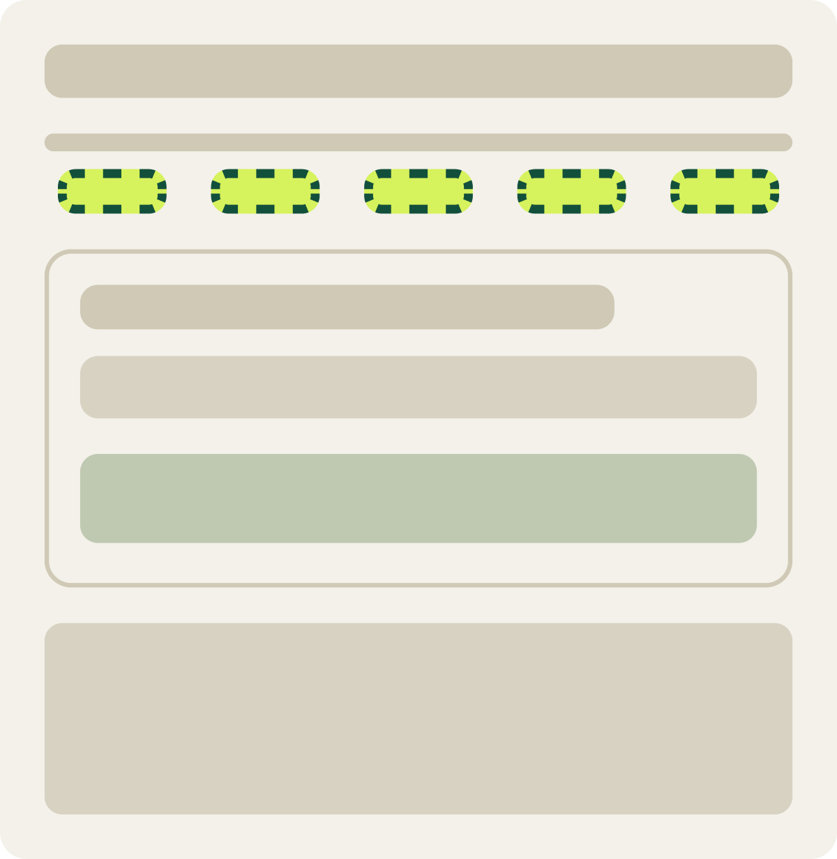 Var A: Named progress bar wireframe