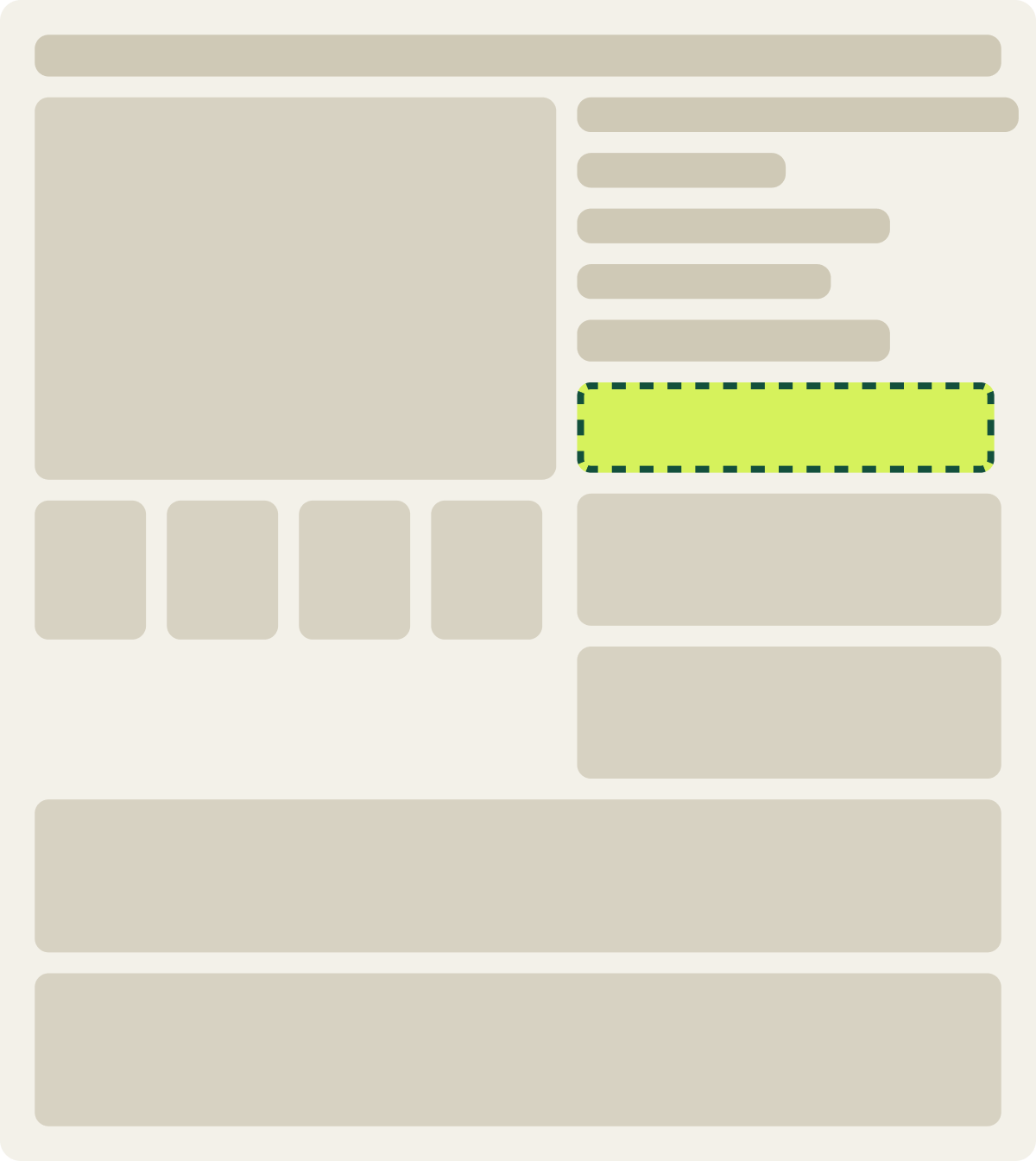 Var A: Yellow button with price wireframe