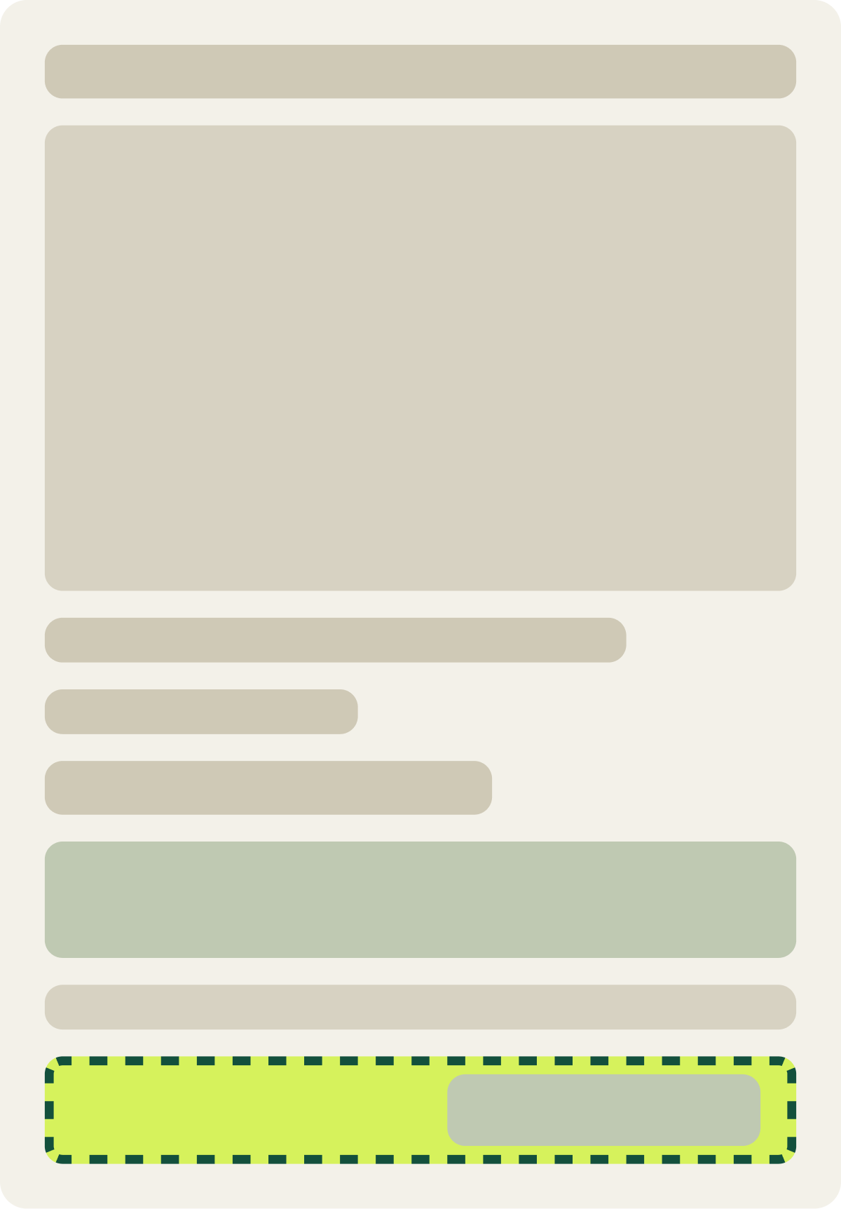 Var A: Sticky add to cart wireframe