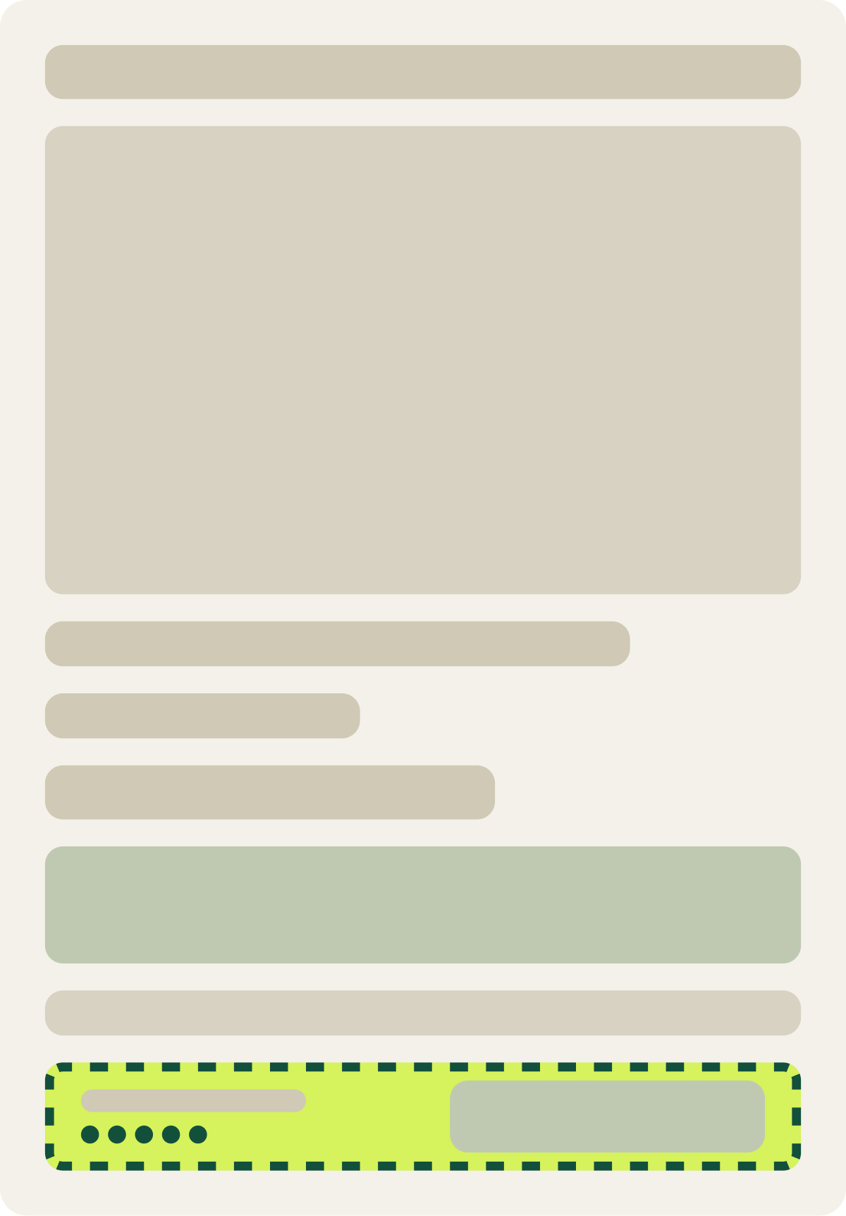 Var B: Sticky bar with name and stars wireframe