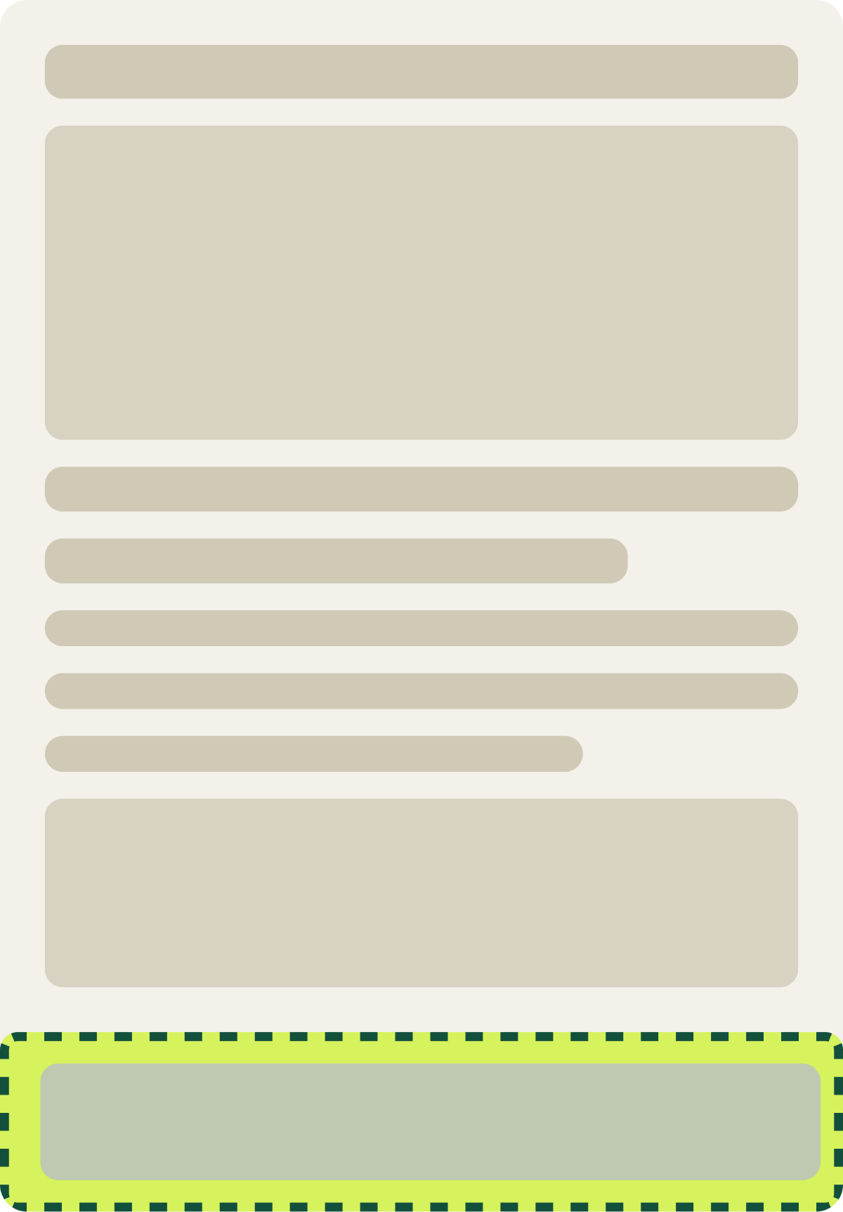 Var A: Simple sticky add to cart wireframe