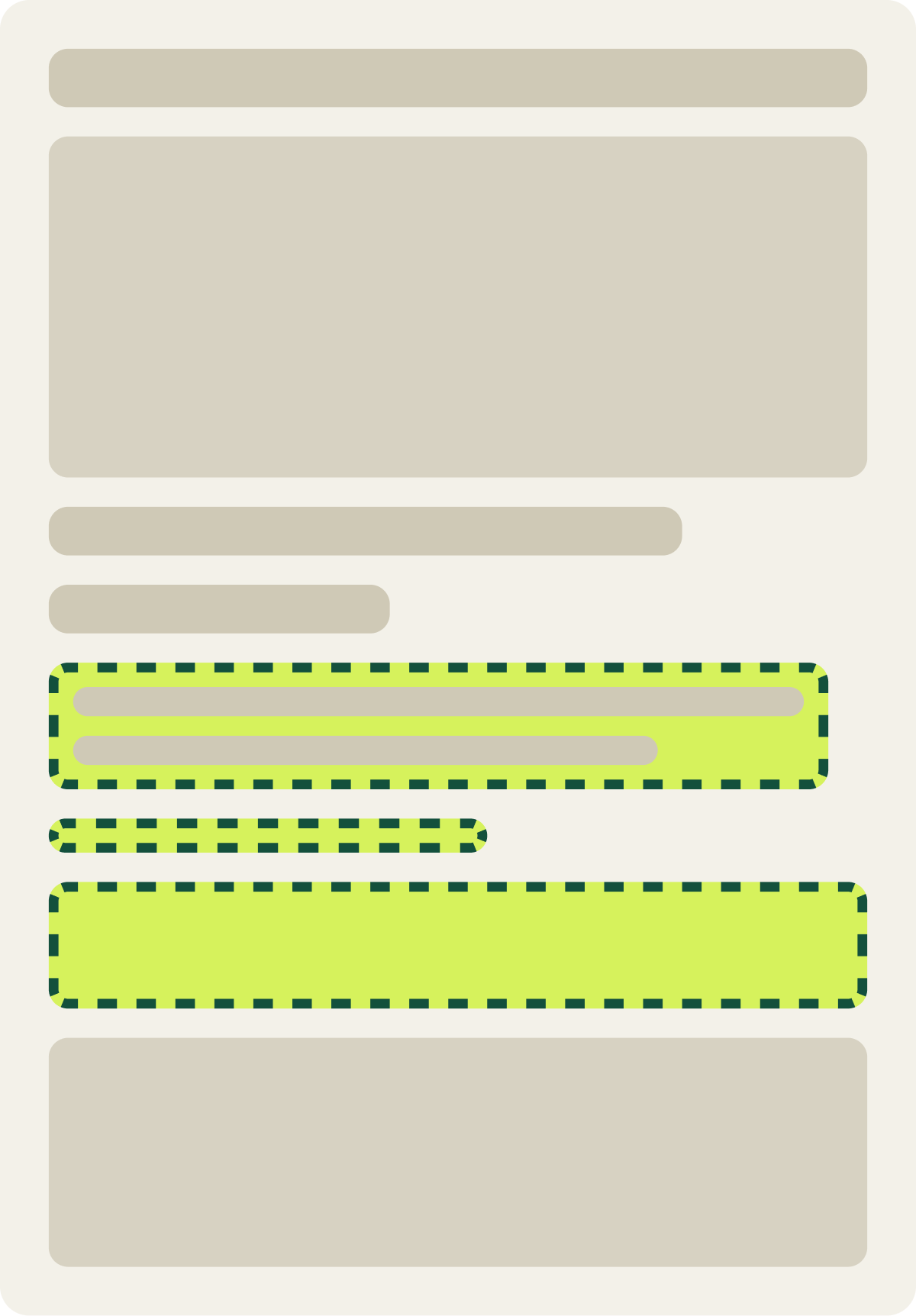 Var B: Var A + orange button wireframe