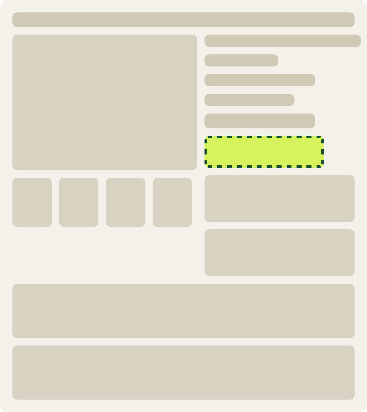 Var A: Orange button wireframe