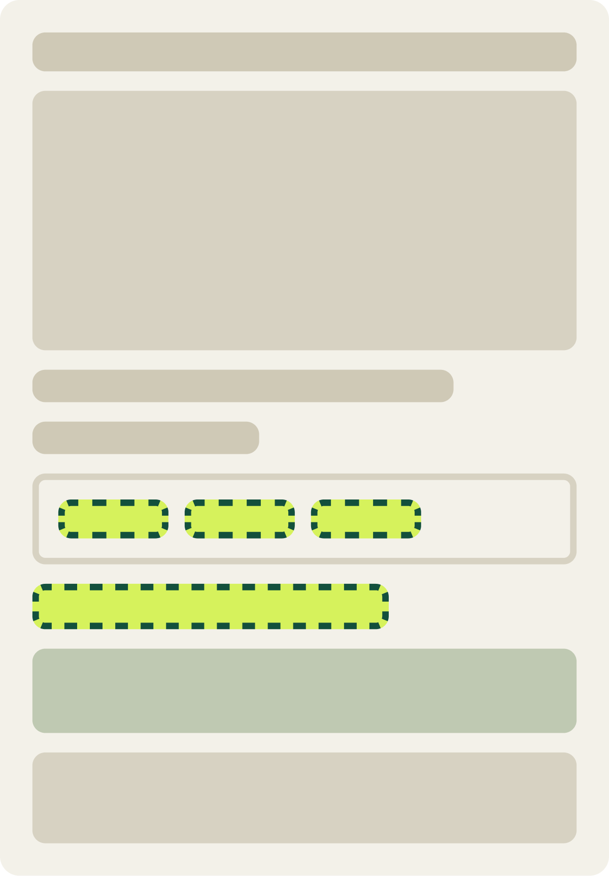 Var A: Toned down option wireframe