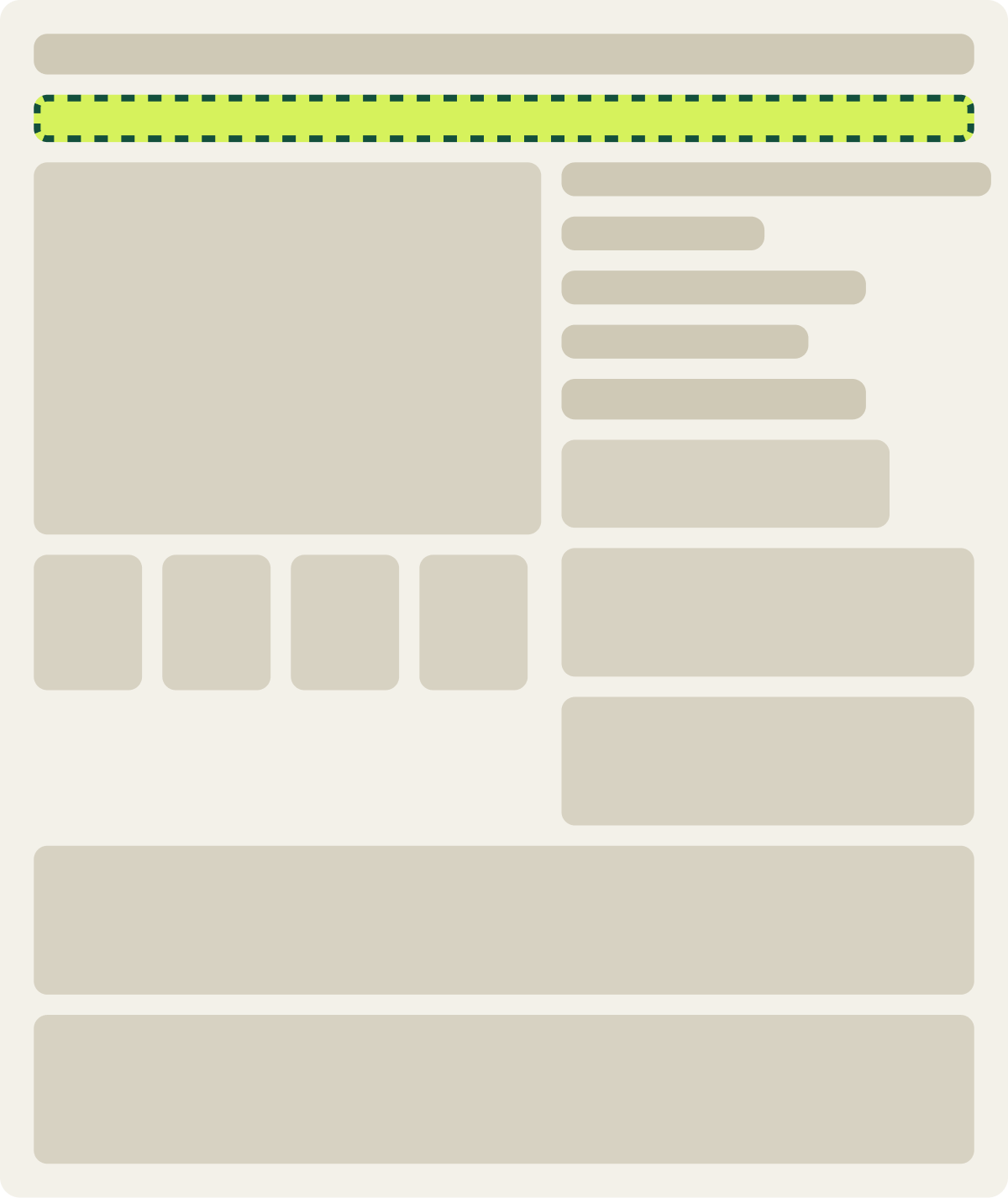 Var A: Tabs wireframe