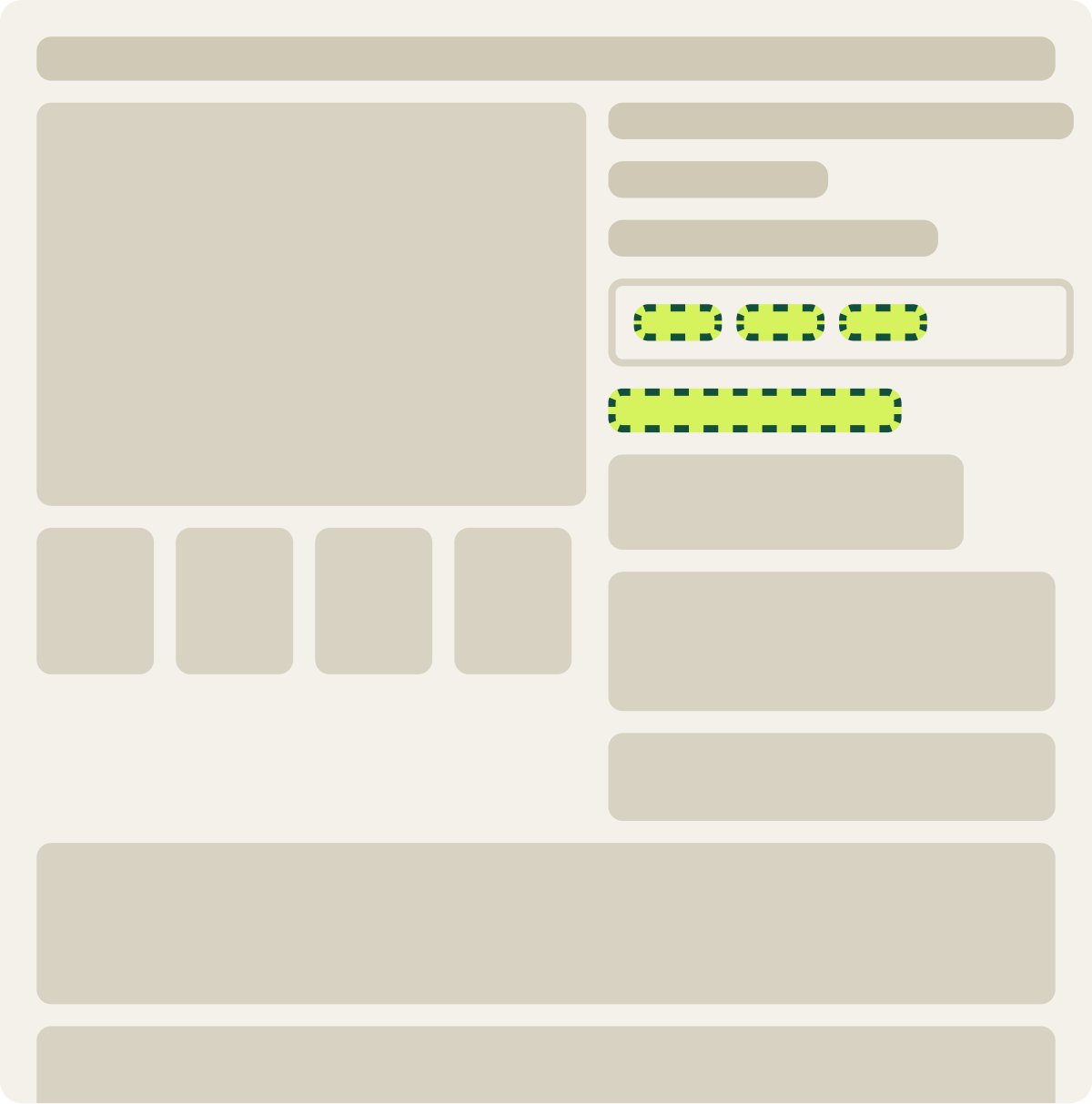 Var A: Toned down option wireframe