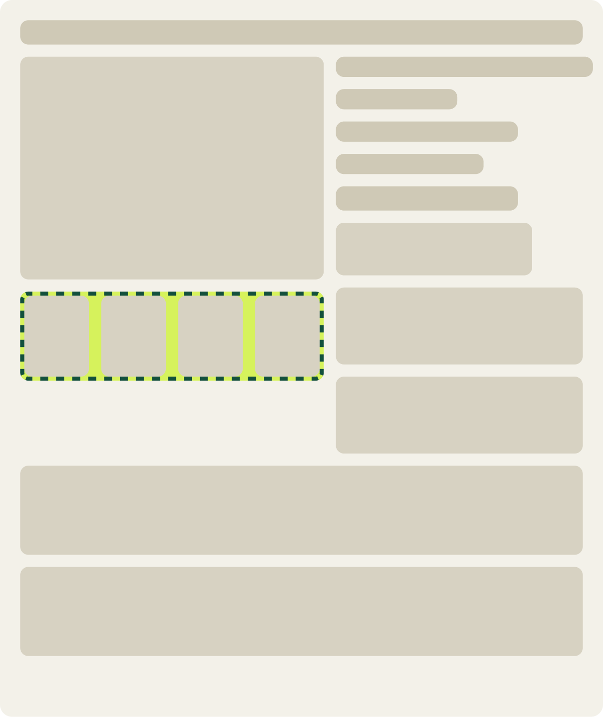 Var B: Badge on image previews wireframe