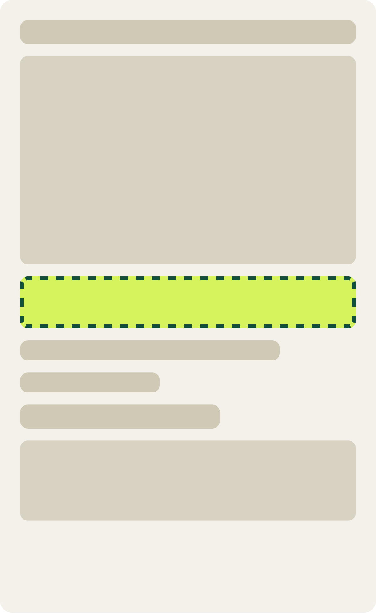 Var A: Above the fold wireframe