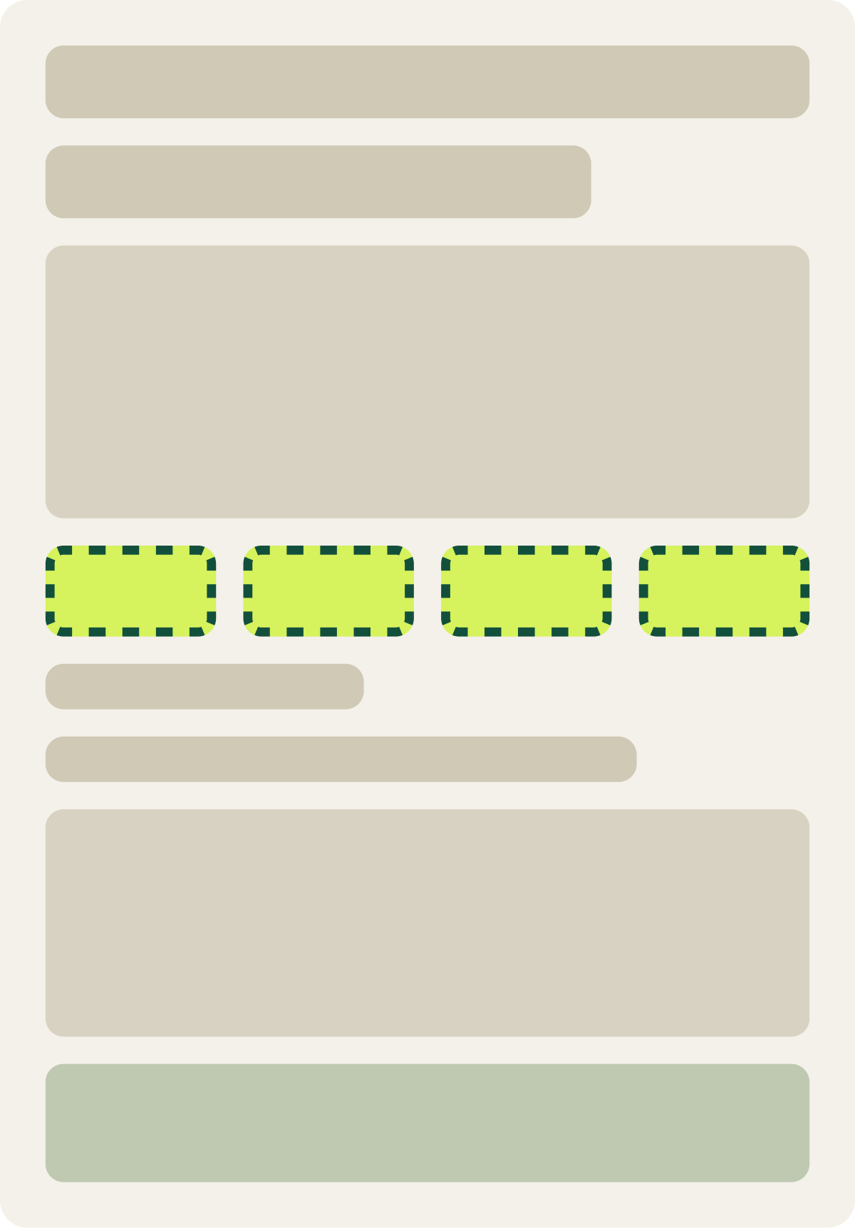 Var A: Fewer images wireframe