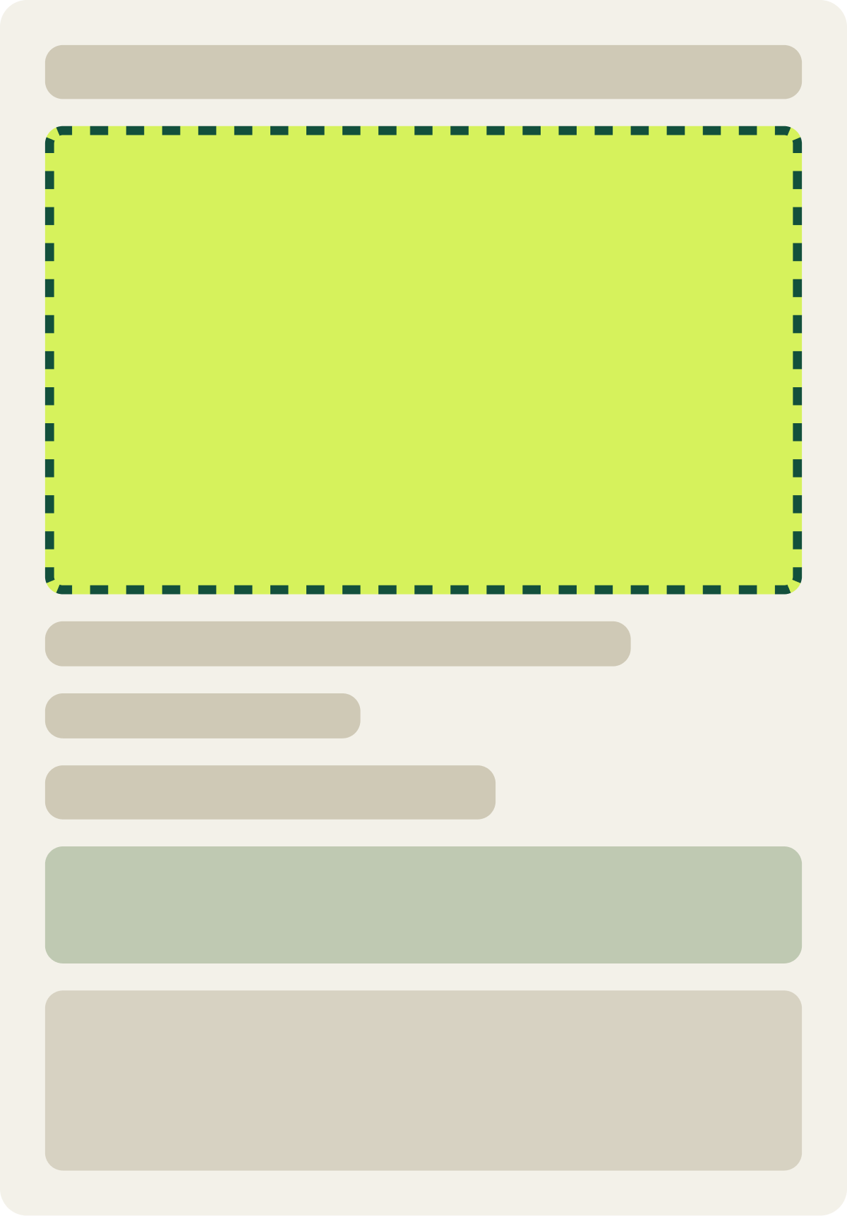 Var A: Lifestyle image wireframe