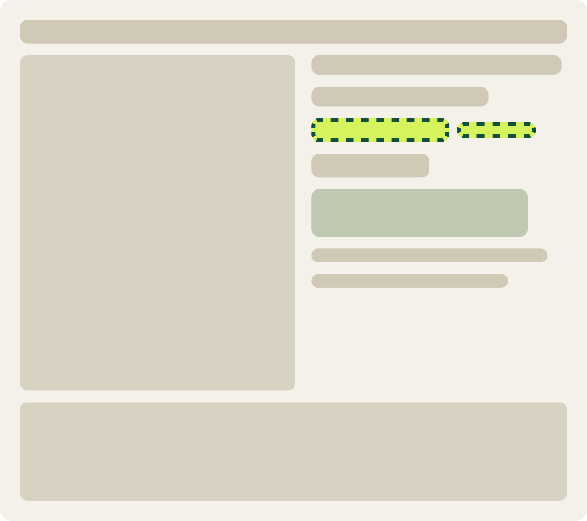 Var A: Star rating emphasis wireframe