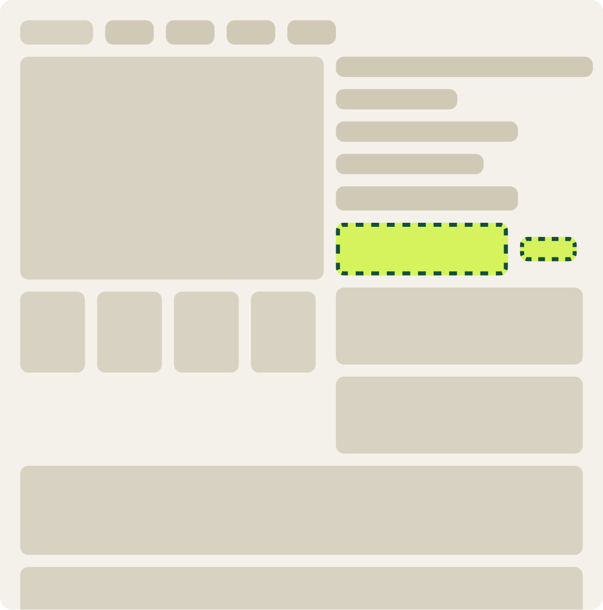 Var B: Buy and save wireframe